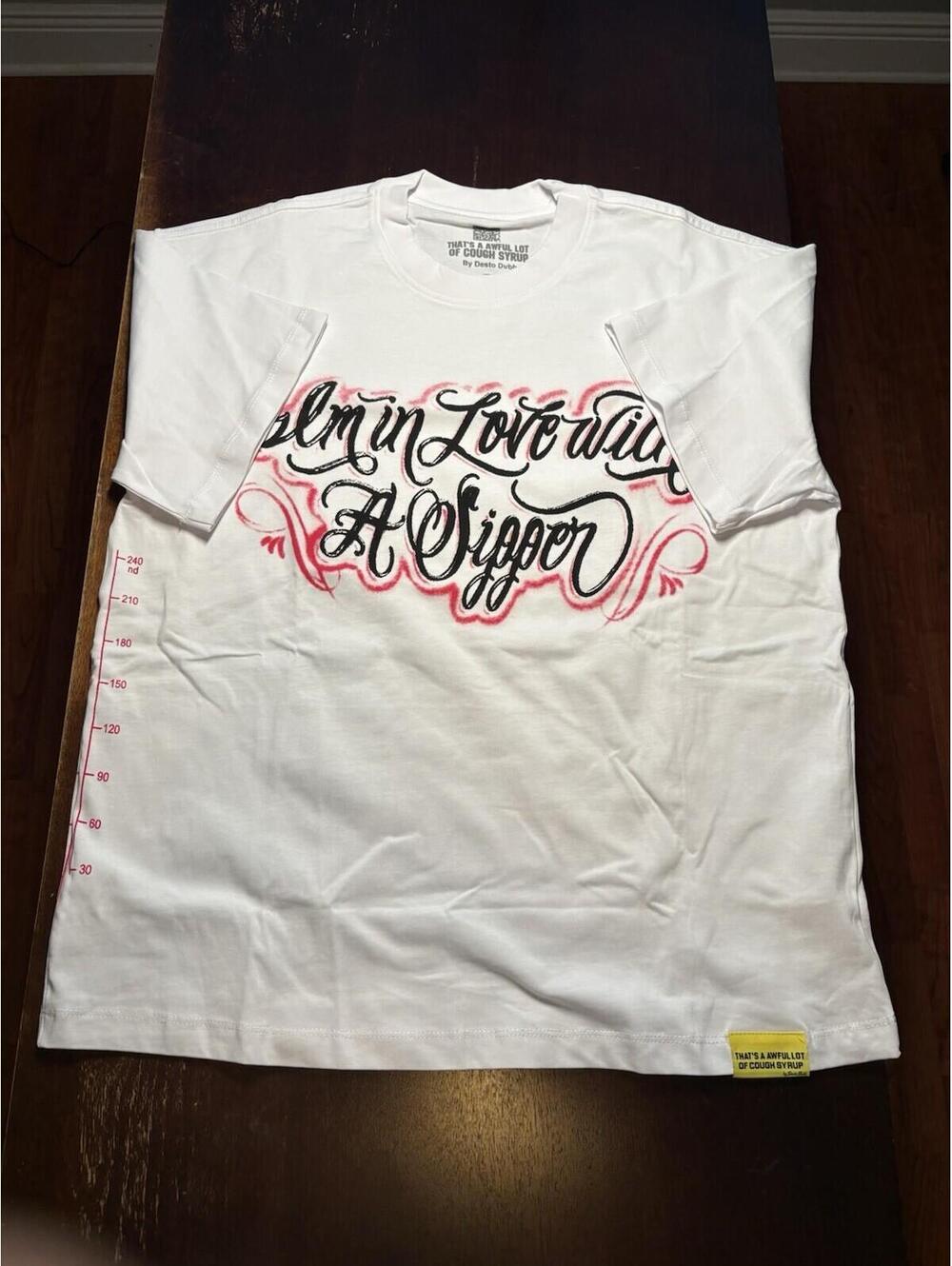 Mens Cotton Awful Lot Of Cough Syrup Inspired Style Size Medium
